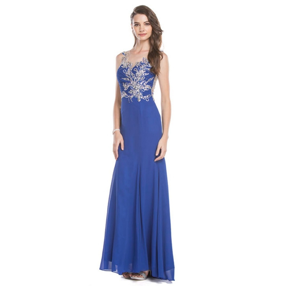 Royal blue gown